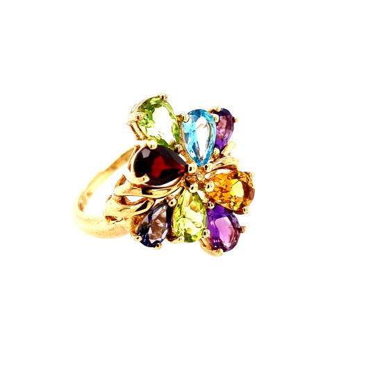 Pre Owned 9ct Multi Gem Ring ZP87